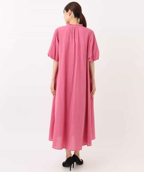 MK MICHEL KLEIN / エムケーミッシェルクラン ロング・マキシ丈ワンピース | ソフトコットンボリュームスリーブワンピース/洗える | 詳細10