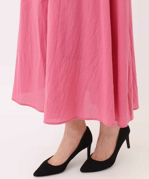 MK MICHEL KLEIN / エムケーミッシェルクラン ロング・マキシ丈ワンピース | ソフトコットンボリュームスリーブワンピース/洗える | 詳細15