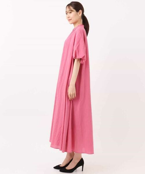 MK MICHEL KLEIN / エムケーミッシェルクラン ロング・マキシ丈ワンピース | ソフトコットンボリュームスリーブワンピース/洗える | 詳細9