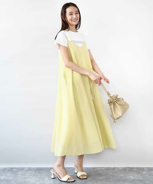 MK MICHEL KLEIN / エムケーミッシェルクラン ロング・マキシ丈ワンピース | ポコポコキャミワンピース/洗える | 詳細14