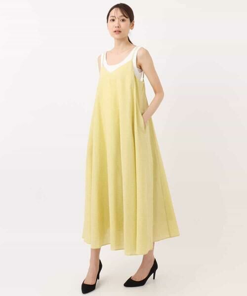 MK MICHEL KLEIN / エムケーミッシェルクラン ロング・マキシ丈ワンピース | ポコポコキャミワンピース/洗える | 詳細17