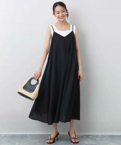 MK MICHEL KLEIN / エムケーミッシェルクラン ロング・マキシ丈ワンピース | ポコポコキャミワンピース/洗える | 詳細2