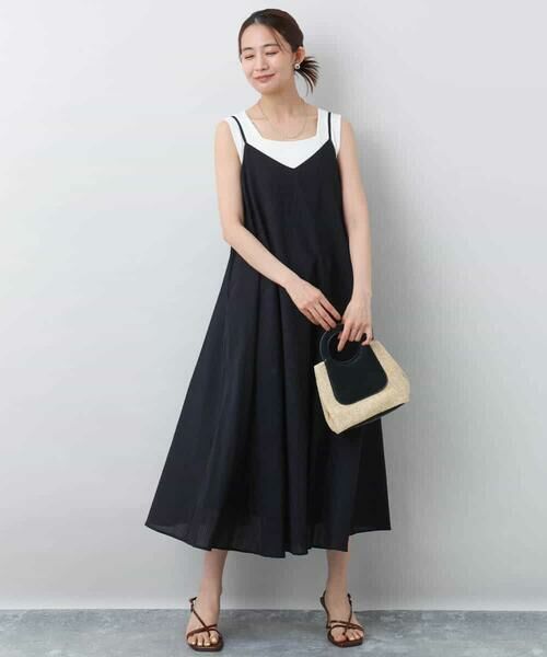 MK MICHEL KLEIN / エムケーミッシェルクラン ロング・マキシ丈ワンピース | ポコポコキャミワンピース/洗える | 詳細3