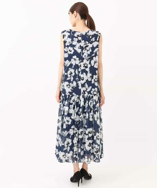 MK MICHEL KLEIN / エムケーミッシェルクラン ロング・マキシ丈ワンピース | 花柄ティアードワンピース/洗える | 詳細12