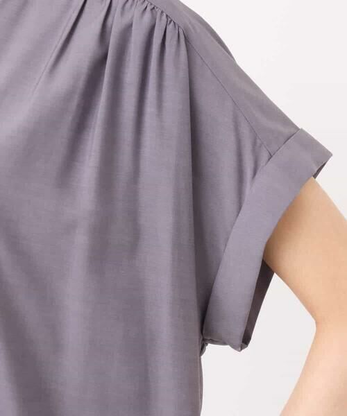 MK MICHEL KLEIN / エムケーミッシェルクラン ロング・マキシ丈ワンピース | ベルト付きキーネックワンピース/洗える | 詳細10