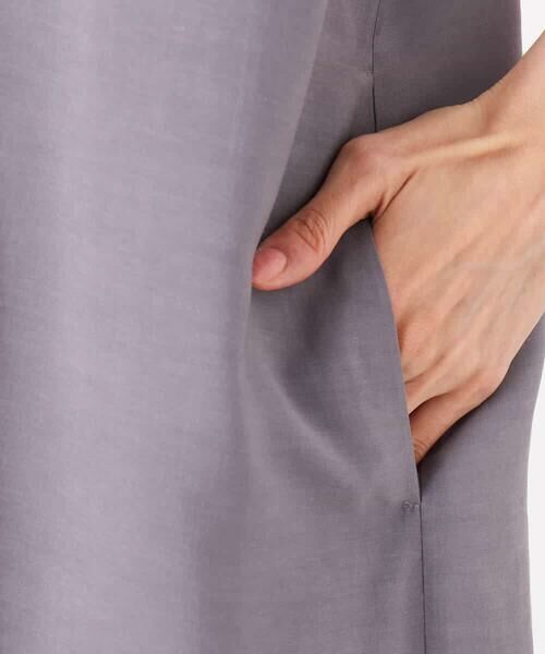 MK MICHEL KLEIN / エムケーミッシェルクラン ロング・マキシ丈ワンピース | ベルト付きキーネックワンピース/洗える | 詳細11