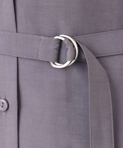 MK MICHEL KLEIN / エムケーミッシェルクラン ロング・マキシ丈ワンピース | ベルト付きキーネックワンピース/洗える | 詳細4