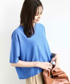 MK MICHEL KLEIN / エムケーミッシェルクラン ニット・セーター | 五分袖サマーニット