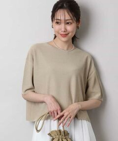 MK MICHEL KLEIN / エムケーミッシェルクラン ニット・セーター | 五分袖サマーニット