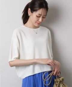 MK MICHEL KLEIN / エムケーミッシェルクラン ニット・セーター | 五分袖サマーニット