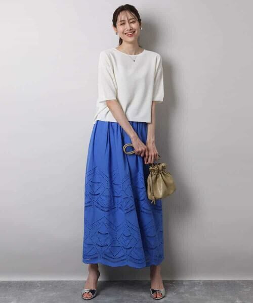 MK MICHEL KLEIN / エムケーミッシェルクラン ニット・セーター | 五分袖サマーニット | 詳細9