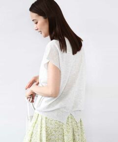 MK MICHEL KLEIN / エムケーミッシェルクラン ニット・セーター | フレンチスリーブラメニット/洗える