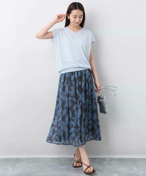 MK MICHEL KLEIN / エムケーミッシェルクラン ニット・セーター | フレンチスリーブラメニット/洗える | 詳細11