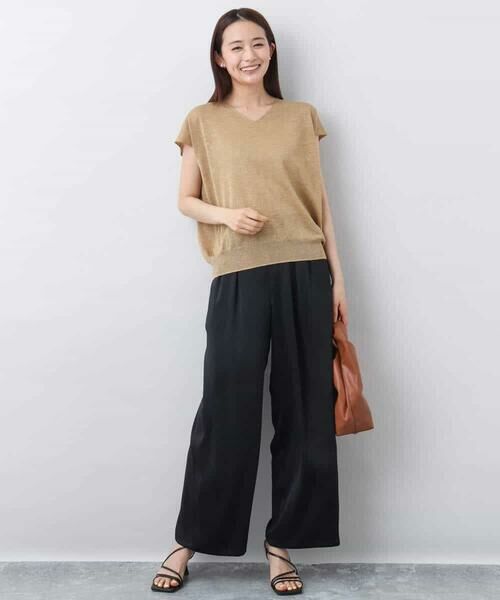 MK MICHEL KLEIN / エムケーミッシェルクラン ニット・セーター | フレンチスリーブラメニット/洗える | 詳細19