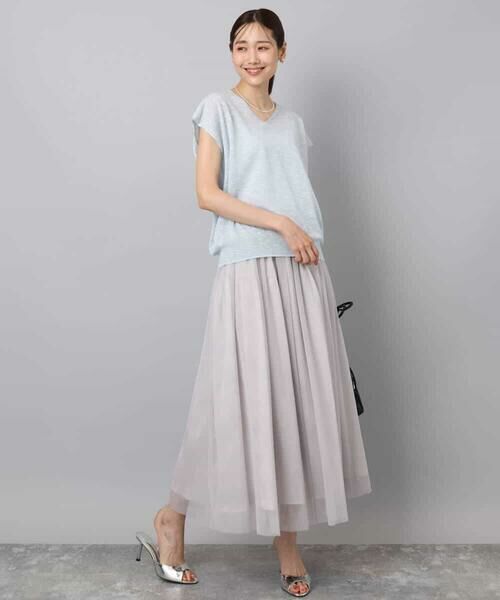 MK MICHEL KLEIN / エムケーミッシェルクラン ニット・セーター | フレンチスリーブラメニット/洗える | 詳細26