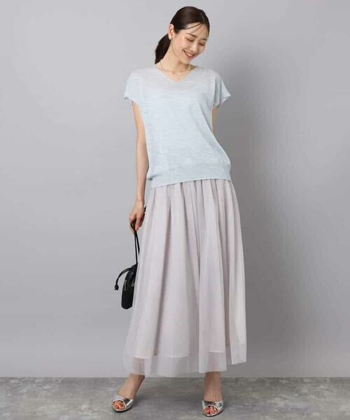 MK MICHEL KLEIN / エムケーミッシェルクラン ニット・セーター | フレンチスリーブラメニット/洗える | 詳細27