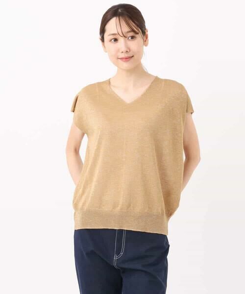 MK MICHEL KLEIN / エムケーミッシェルクラン ニット・セーター | フレンチスリーブラメニット/洗える | 詳細28