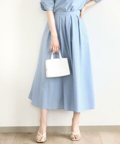 MK MICHEL KLEIN / エムケーミッシェルクラン ロング・マキシ丈スカート | タックフレアースカート/撥水/UVカット/洗える