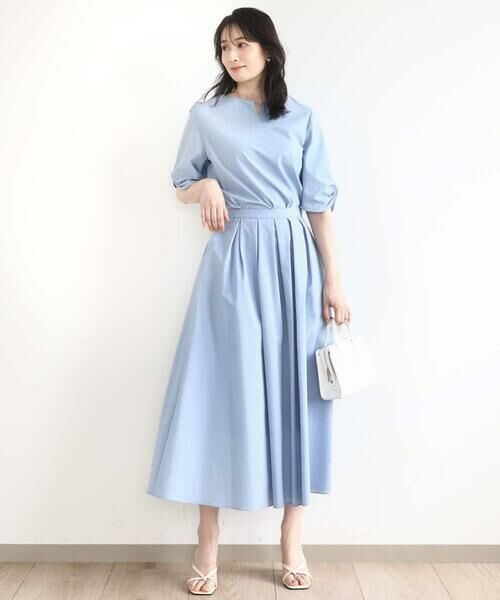 MK MICHEL KLEIN / エムケーミッシェルクラン ロング・マキシ丈スカート | タックフレアースカート/撥水/UVカット/洗える | 詳細11