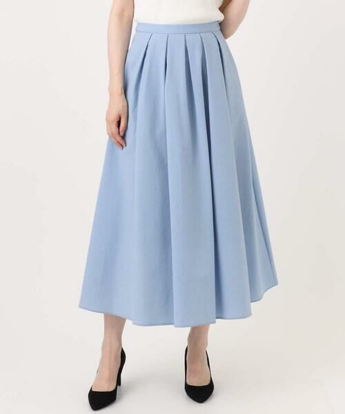 MK MICHEL KLEIN / エムケーミッシェルクラン ロング・マキシ丈スカート | タックフレアースカート/撥水/UVカット/洗える | 詳細25