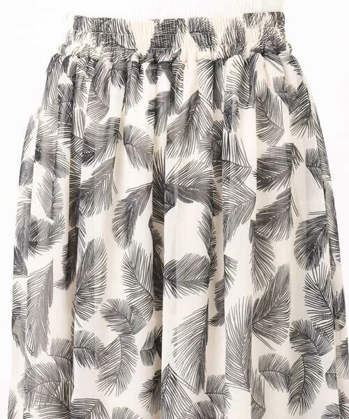 MK MICHEL KLEIN / エムケーミッシェルクラン ロング・マキシ丈スカート | リーフ柄シフォンスカート/洗える | 詳細22