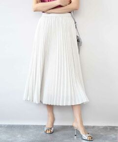 MK MICHEL KLEIN / エムケーミッシェルクラン ロング・マキシ丈スカート | 楊柳シアーチェックプリーツスカート/洗える