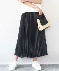 MK MICHEL KLEIN / エムケーミッシェルクラン ロング・マキシ丈スカート | 楊柳シアーチェックプリーツスカート/洗える