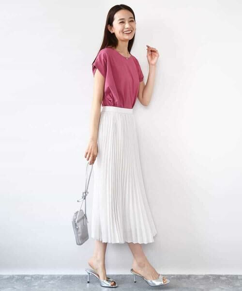 MK MICHEL KLEIN / エムケーミッシェルクラン ロング・マキシ丈スカート | 楊柳シアーチェックプリーツスカート/洗える | 詳細17