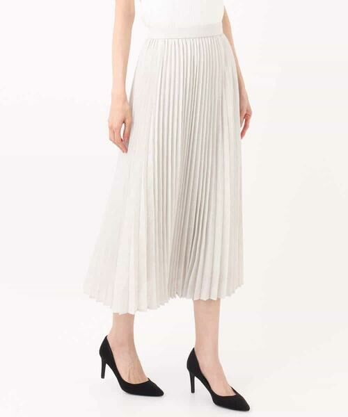 MK MICHEL KLEIN / エムケーミッシェルクラン ロング・マキシ丈スカート | 楊柳シアーチェックプリーツスカート/洗える | 詳細19