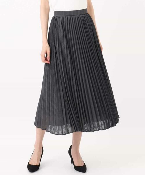 MK MICHEL KLEIN / エムケーミッシェルクラン ロング・マキシ丈スカート | 楊柳シアーチェックプリーツスカート/洗える | 詳細27