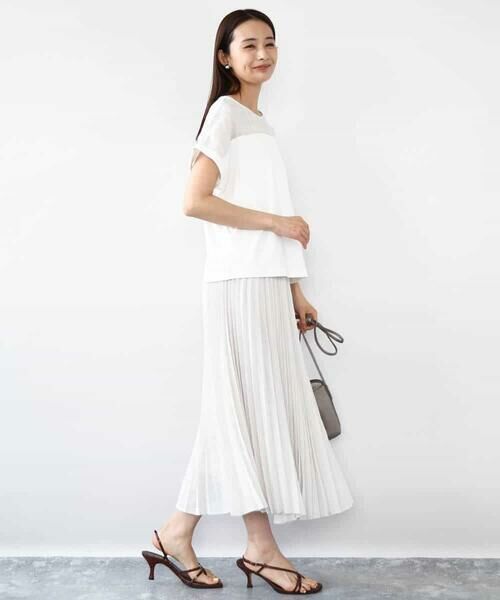 MK MICHEL KLEIN / エムケーミッシェルクラン ロング・マキシ丈スカート | 楊柳シアーチェックプリーツスカート/洗える | 詳細9