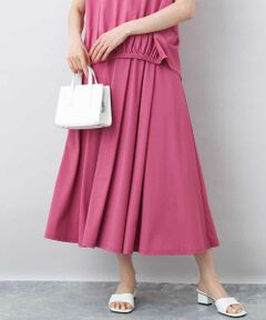 MK MICHEL KLEIN / エムケーミッシェルクラン ロング・マキシ丈スカート | ジャージーフレアスカート/接触冷感/速乾/洗える