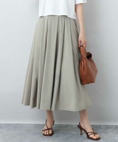 MK MICHEL KLEIN / エムケーミッシェルクラン ロング・マキシ丈スカート | ジャージーフレアスカート/接触冷感/速乾/洗える