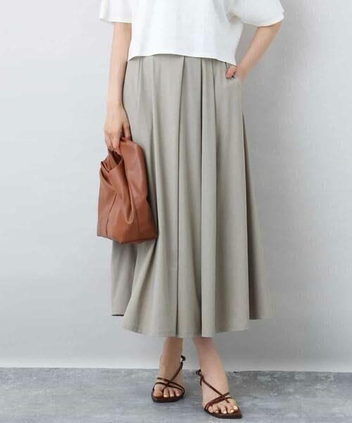 MK MICHEL KLEIN / エムケーミッシェルクラン ロング・マキシ丈スカート | ジャージーフレアスカート/接触冷感/速乾/洗える | 詳細14