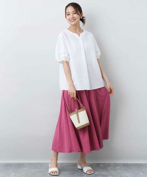 MK MICHEL KLEIN / エムケーミッシェルクラン ロング・マキシ丈スカート | ジャージーフレアスカート/接触冷感/速乾/洗える | 詳細2