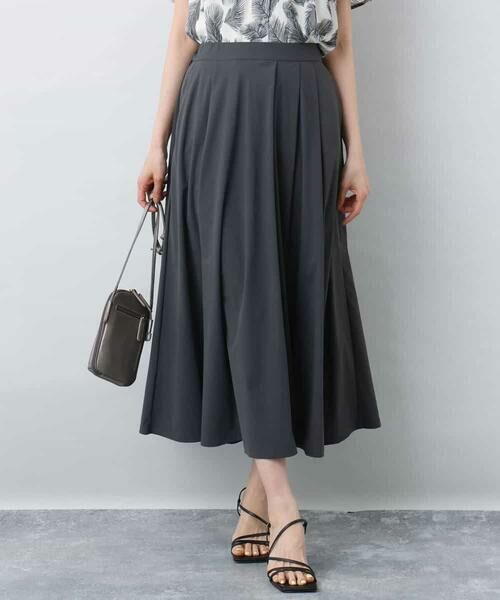 MK MICHEL KLEIN / エムケーミッシェルクラン ロング・マキシ丈スカート | ジャージーフレアスカート/接触冷感/速乾/洗える | 詳細6