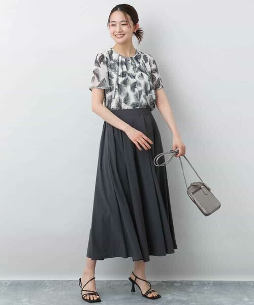 MK MICHEL KLEIN / エムケーミッシェルクラン ロング・マキシ丈スカート | ジャージーフレアスカート/接触冷感/速乾/洗える | 詳細8