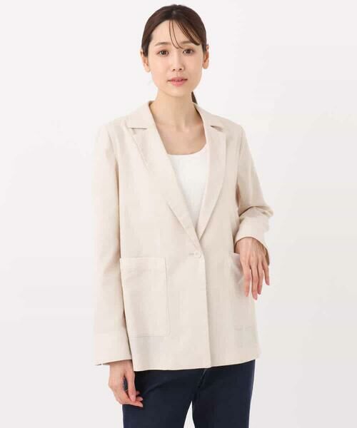 MK MICHEL KLEIN / エムケーミッシェルクラン テーラードジャケット | カラミメッシュシアージャケット/洗える | 詳細18