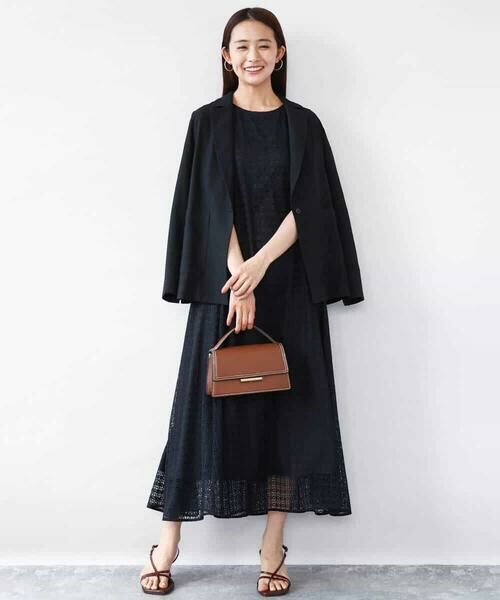 MK MICHEL KLEIN / エムケーミッシェルクラン テーラードジャケット | カラミメッシュシアージャケット/洗える | 詳細6