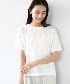 MK MICHEL KLEIN / エムケーミッシェルクラン カットソー | チュールテープカットソー/洗える