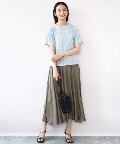 MK MICHEL KLEIN / エムケーミッシェルクラン カットソー | チュールテープカットソー/洗える | 詳細12