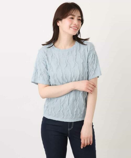 MK MICHEL KLEIN / エムケーミッシェルクラン カットソー | チュールテープカットソー/洗える | 詳細15