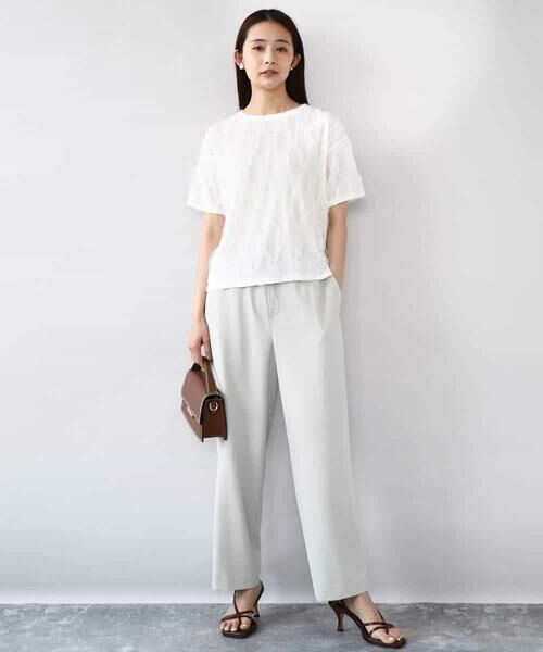 MK MICHEL KLEIN / エムケーミッシェルクラン カットソー | チュールテープカットソー/洗える | 詳細2