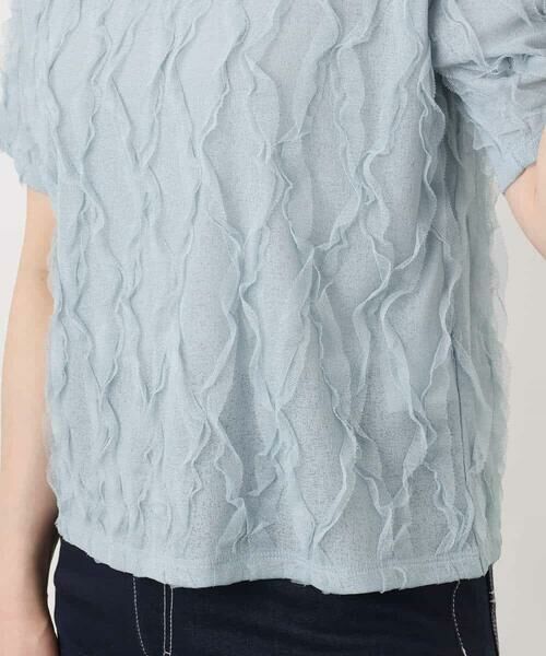MK MICHEL KLEIN / エムケーミッシェルクラン カットソー | チュールテープカットソー/洗える | 詳細20