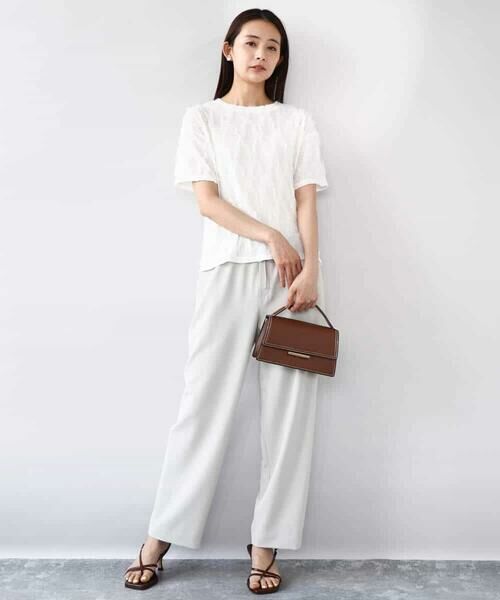 MK MICHEL KLEIN / エムケーミッシェルクラン カットソー | チュールテープカットソー/洗える | 詳細3