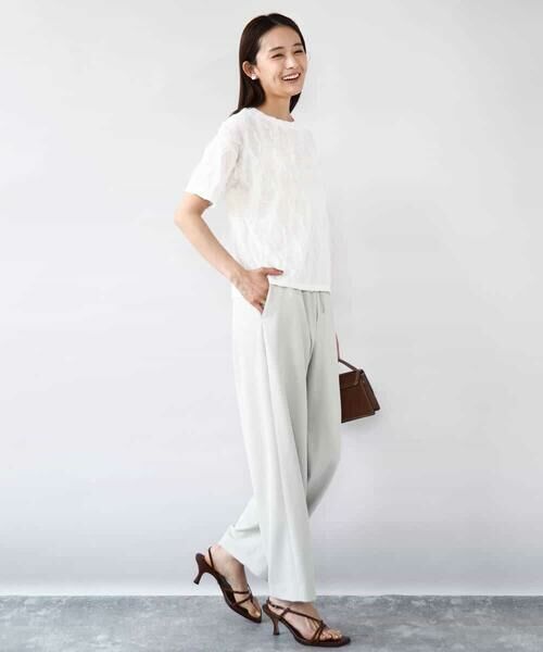 MK MICHEL KLEIN / エムケーミッシェルクラン カットソー | チュールテープカットソー/洗える | 詳細4