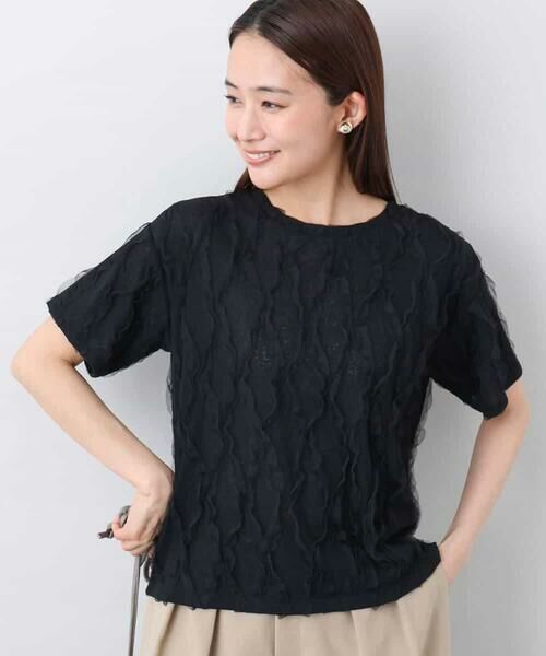 MK MICHEL KLEIN / エムケーミッシェルクラン カットソー | チュールテープカットソー/洗える | 詳細5