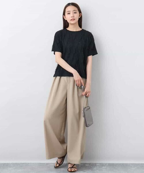 MK MICHEL KLEIN / エムケーミッシェルクラン カットソー | チュールテープカットソー/洗える | 詳細6