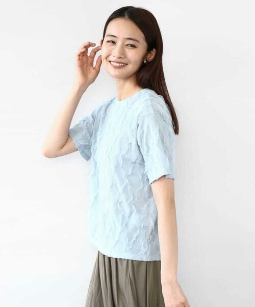 MK MICHEL KLEIN / エムケーミッシェルクラン カットソー | チュールテープカットソー/洗える | 詳細9