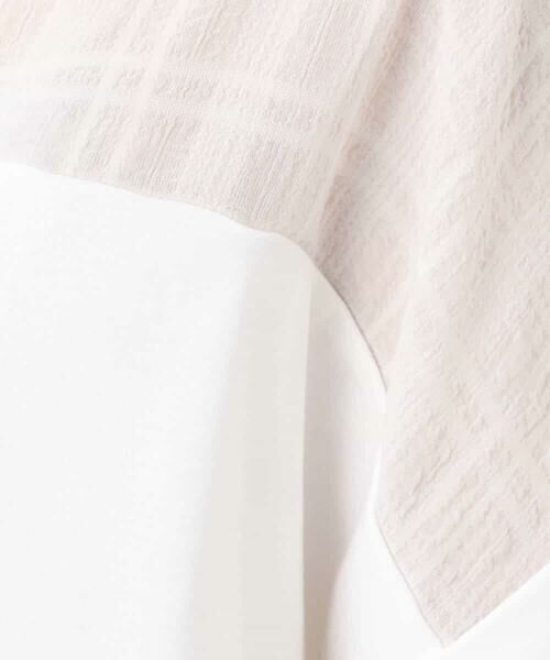 MK MICHEL KLEIN / エムケーミッシェルクラン カットソー | シアーチェック切替えカットソー/洗える | 詳細20